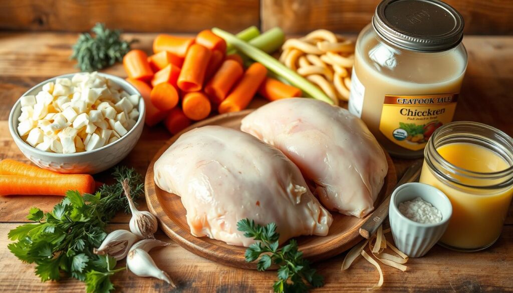 Crockpot Chicken and Noodles Ingredients