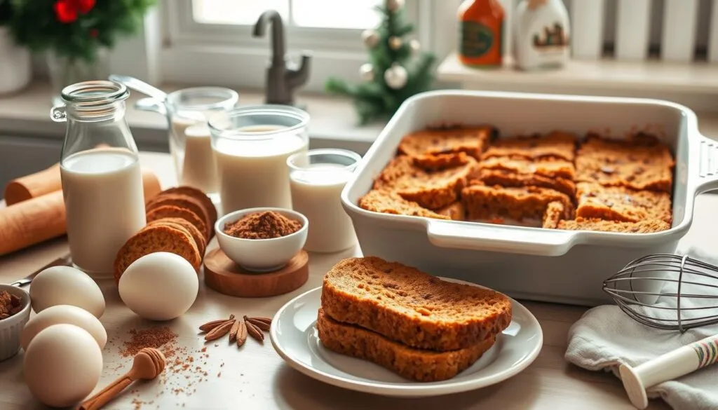 Baked Gingerbread French Toast Casserole Preparation Baked Gingerbread French Toast Casserole Preparation
