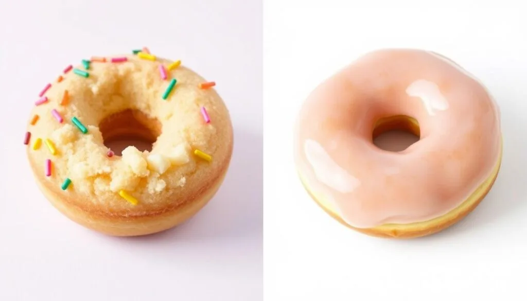 Donut Texture Comparison Yeast vs. Cake Donuts